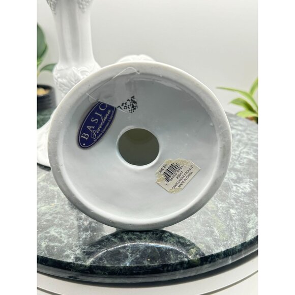 Basic Porcelain by Home Essentials and Beyond Set Of 2 Grape Candle Stick Holder - Picture 11 of 11